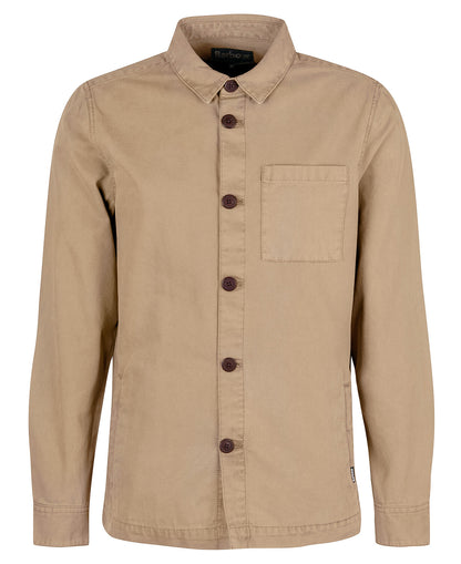 Barbour Washed Cotton Overshirt // WASHED STONE ST17