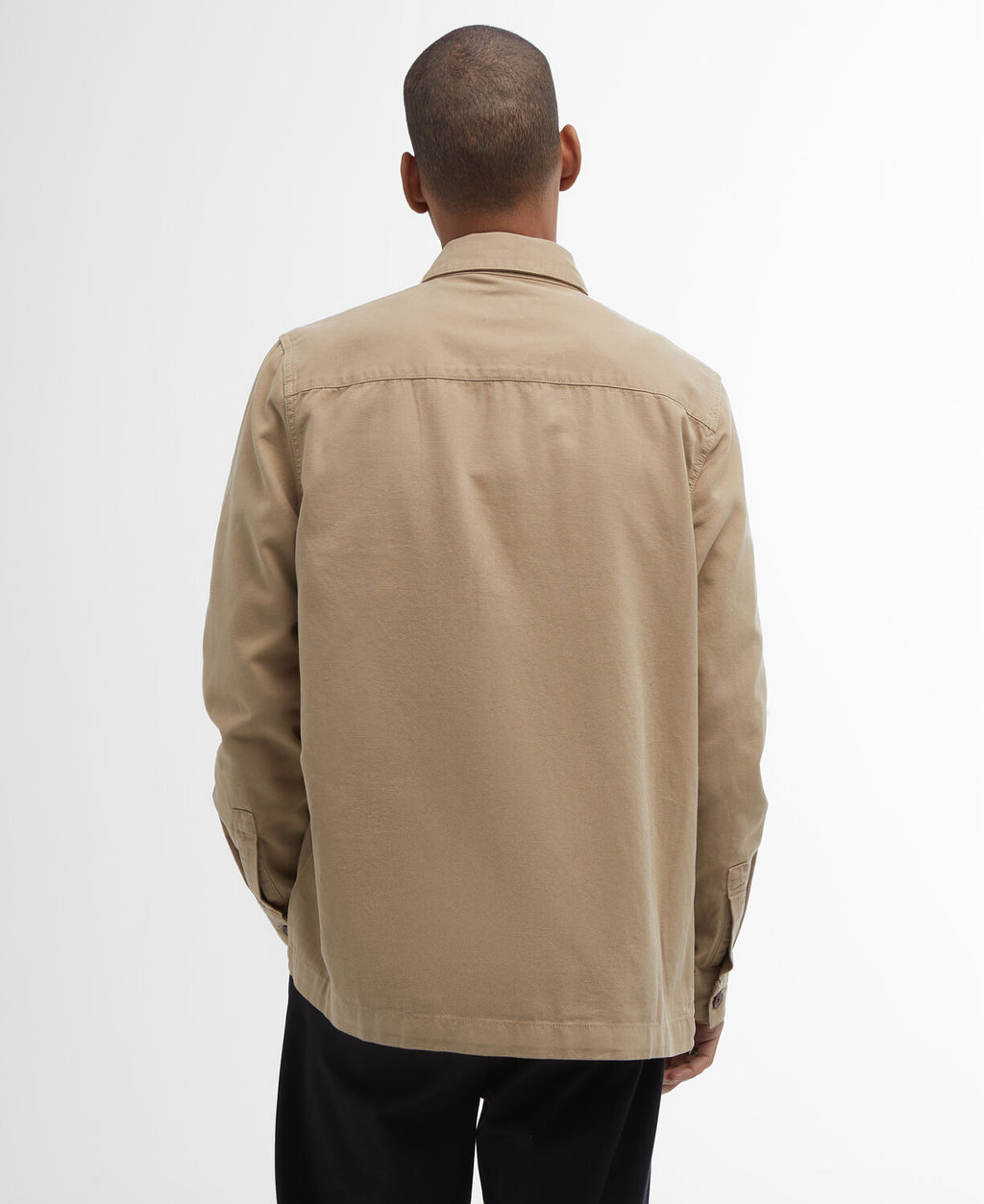 Barbour Washed Cotton Overshirt // WASHED STONE ST17