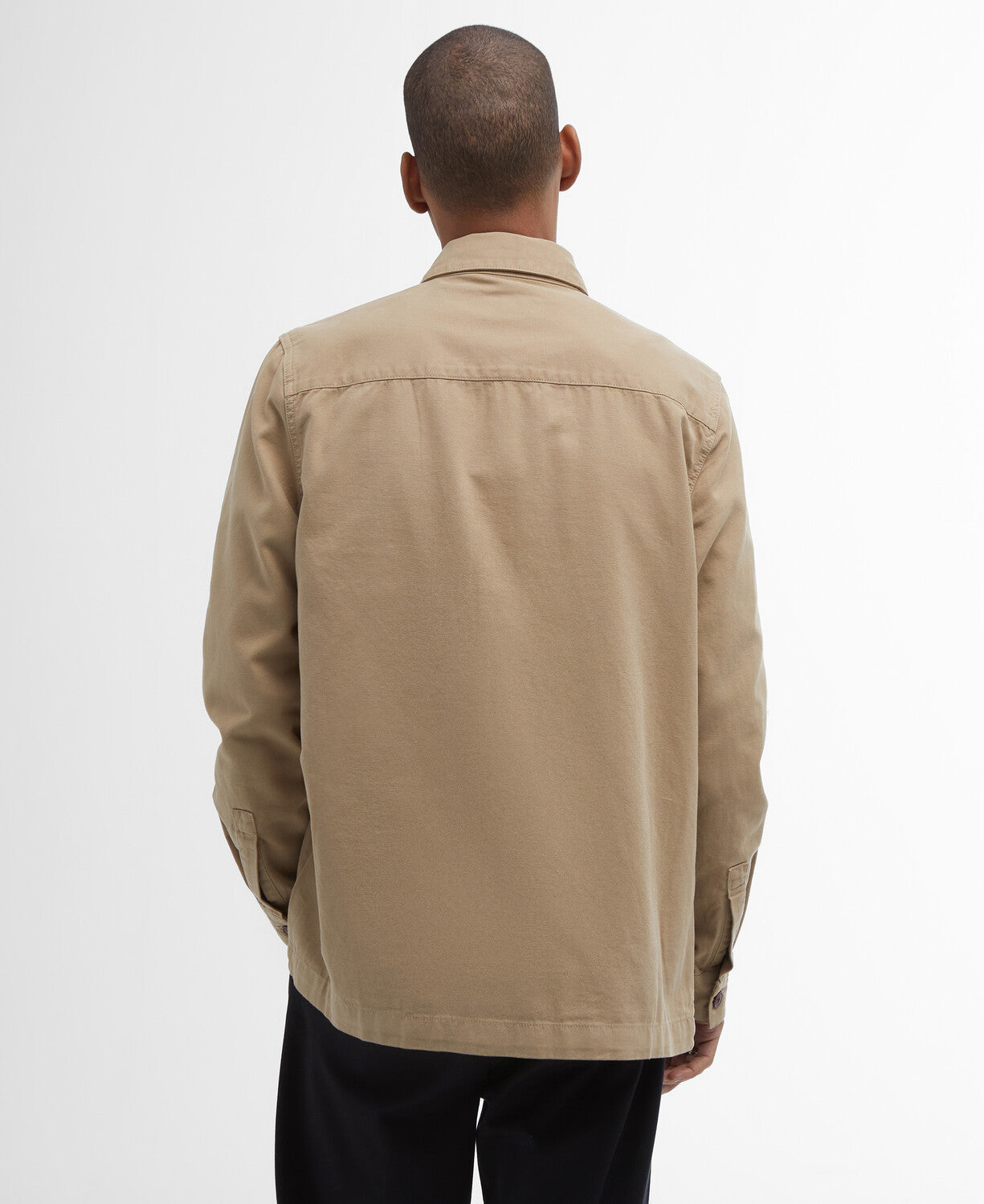 Barbour Washed Cotton Overshirt // WASHED STONE ST17