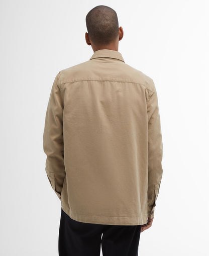 Barbour Washed Cotton Overshirt // WASHED STONE ST17