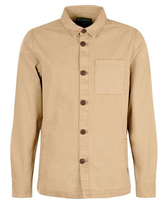 Barbour Washed Cotton Overshirt MOS0281 // WASHED STONE