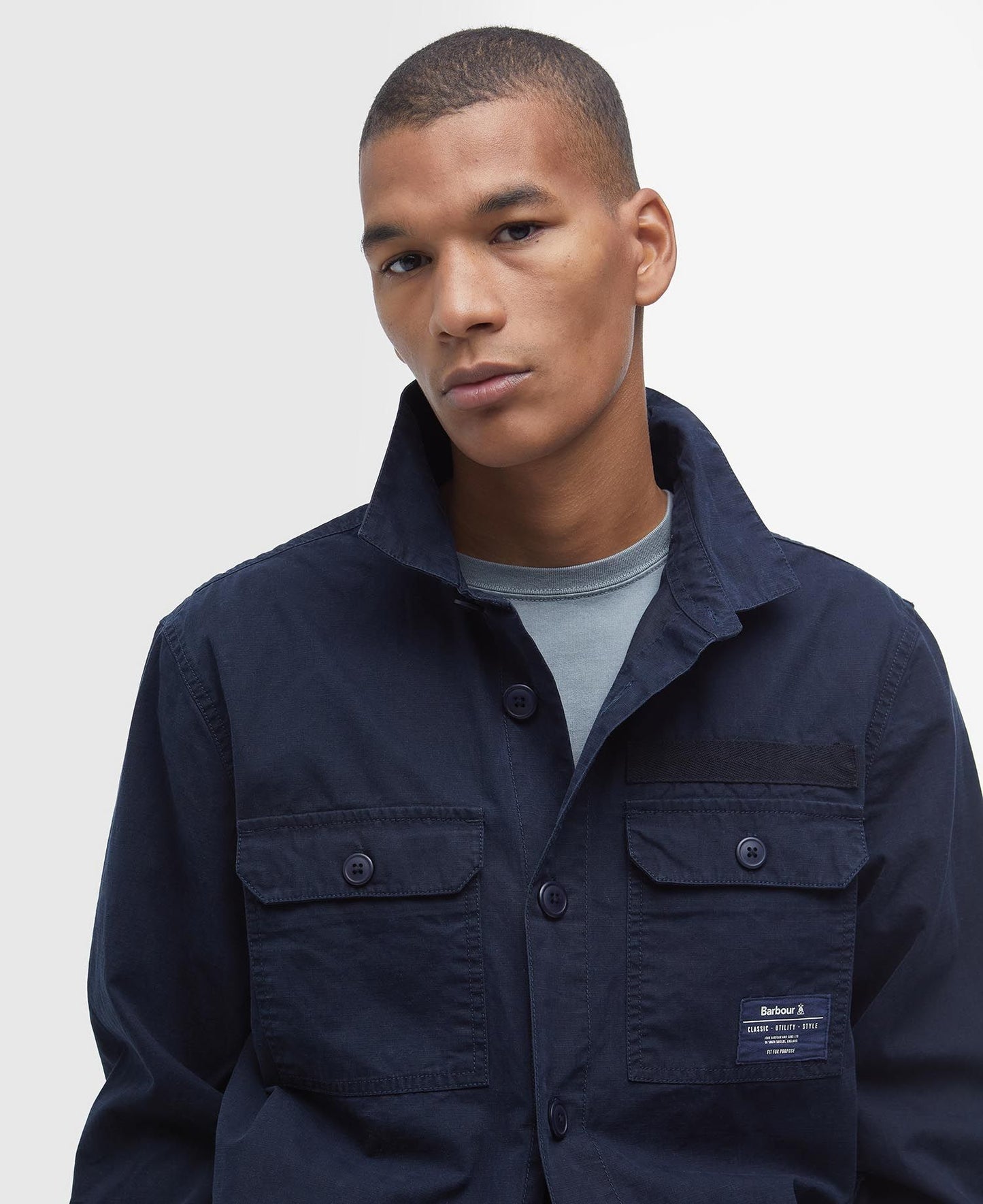 Barbour Bidlam Overshirt MOS0368 // NAVY NY91