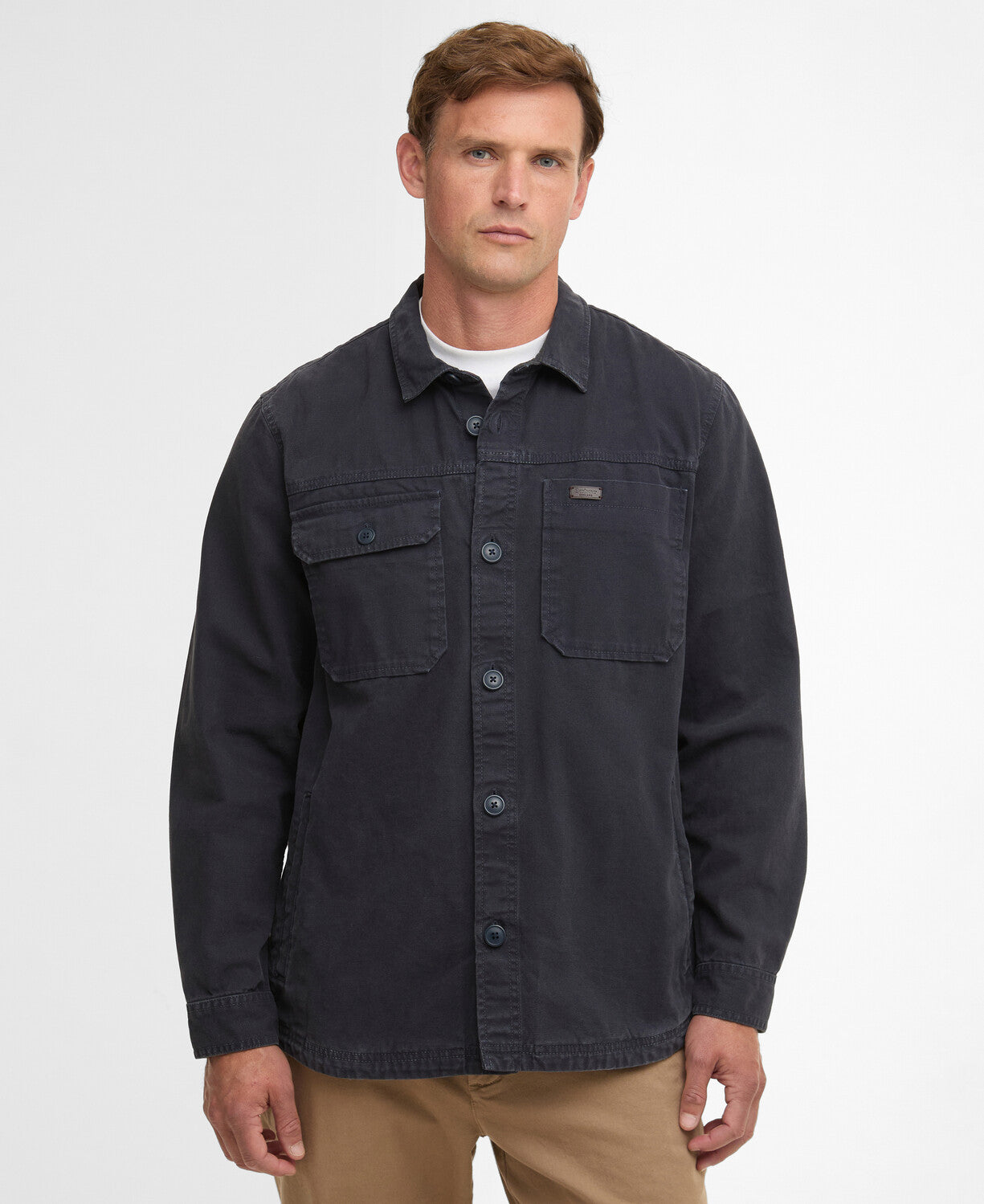 Barbour Lingfield Canvas Overshirt // NAVY NY91