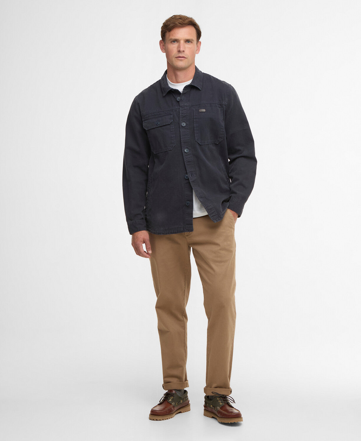 Barbour Lingfield Canvas Overshirt // NAVY NY91