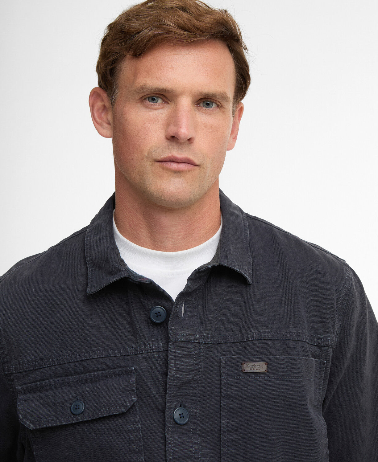 Barbour Lingfield Canvas Overshirt // NAVY NY91