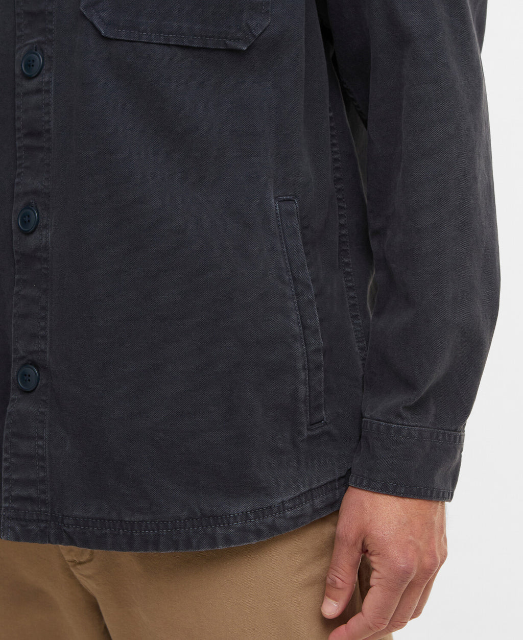 Barbour Lingfield Canvas Overshirt // NAVY NY91