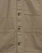 Barbour Tartan Trim Washed Overshirt // MUSHROOM