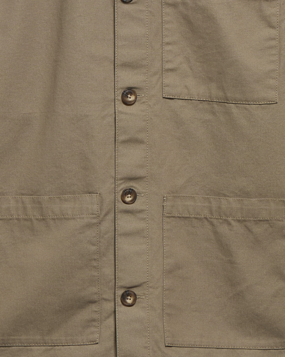 Barbour Tartan Trim Washed Overshirt // MUSHROOM