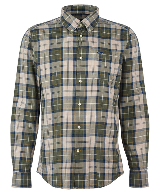 Barbour Wetheram Tailored Fit Shirt // FOREST MIST TN16