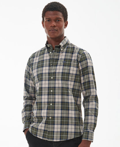 Barbour Wetheram Tailored Fit Shirt // FOREST MIST TN16