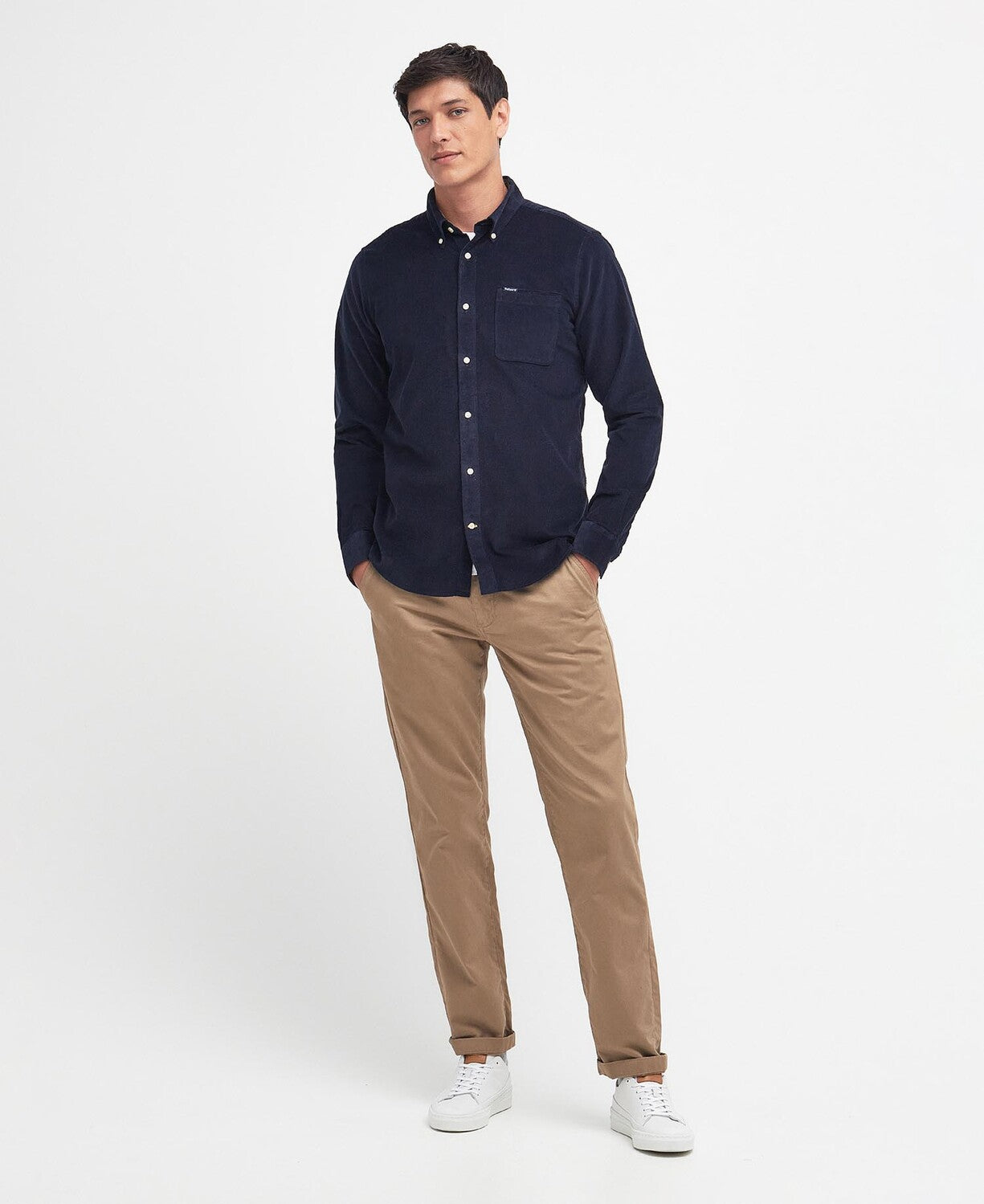 Barbour Ramsey Tailored Cord Shirt // NAVY NY91