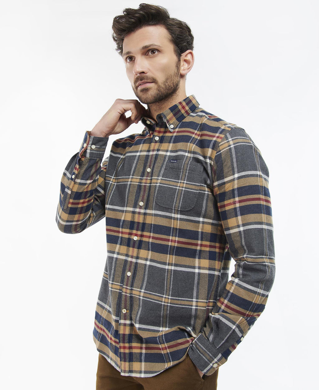 Barbour Ronan Tailored Shirt // GREY MARL