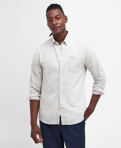 Barbour Nelson Tailored LS Shirt // MIST BE12