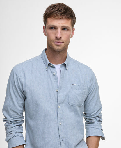 Barbour Nelson Tailores LS Shirt // LEAD BLUE BU23
