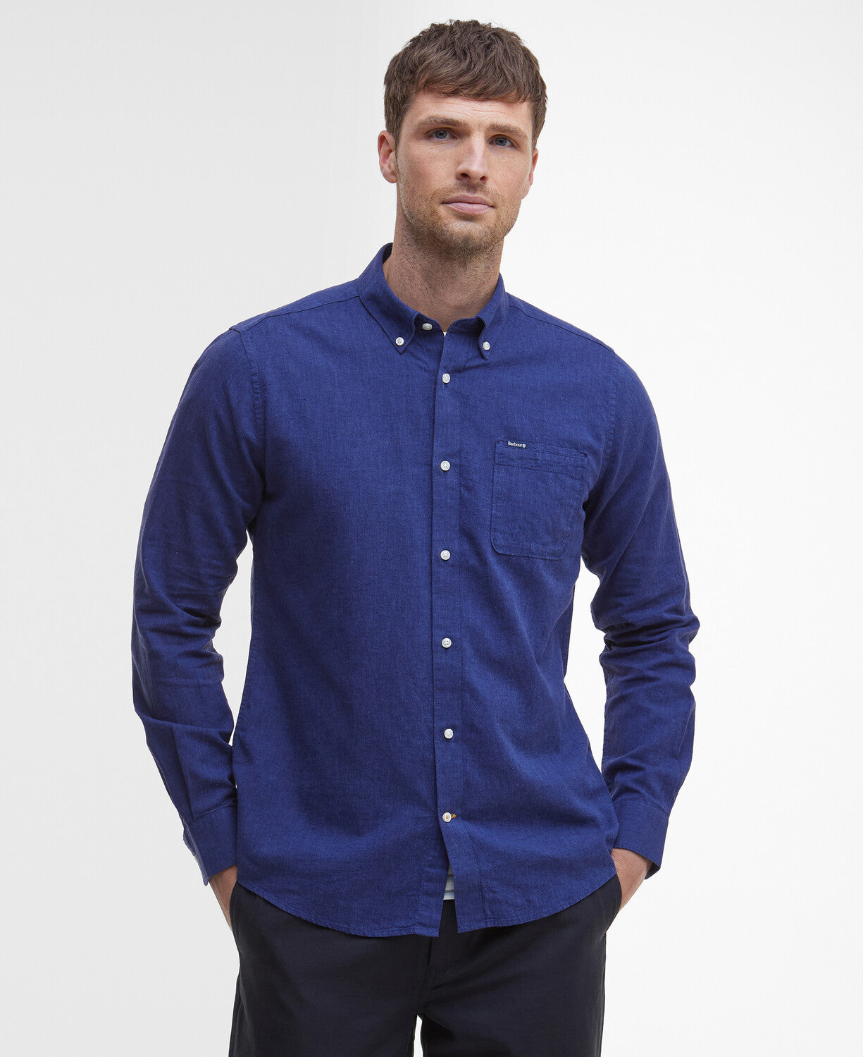 Barbour Nelson Tailored LS Shirt // INDIGO IN32