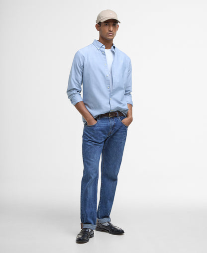 Barbour Oxford Tailored Long-Sleeved Shirt // MIDNIGHT BL92