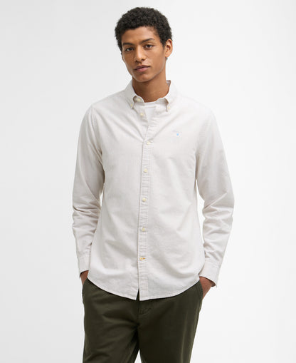 Barbour Striped Oxford Tailored LS Shirt // STONE ST51