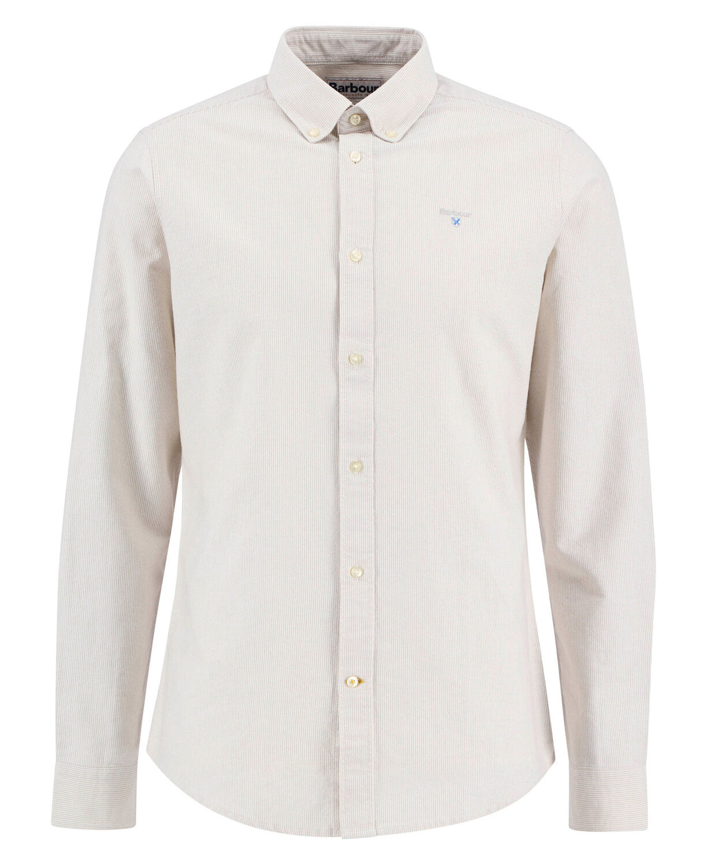 Barbour Striped Oxford Tailored LS Shirt // STONE ST51