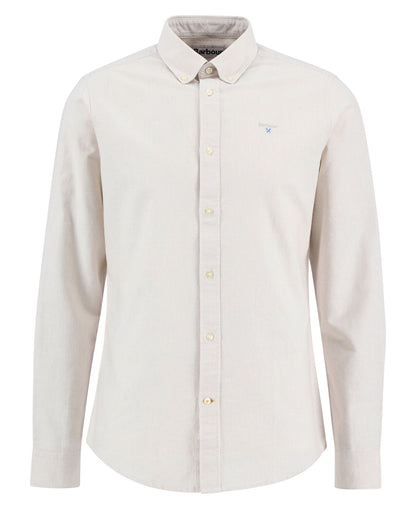 Barbour Striped Oxford Tailored LS Shirt // STONE ST51