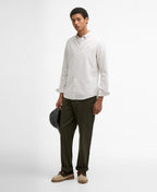Barbour Striped Oxford Tailored LS Shirt // STONE ST51