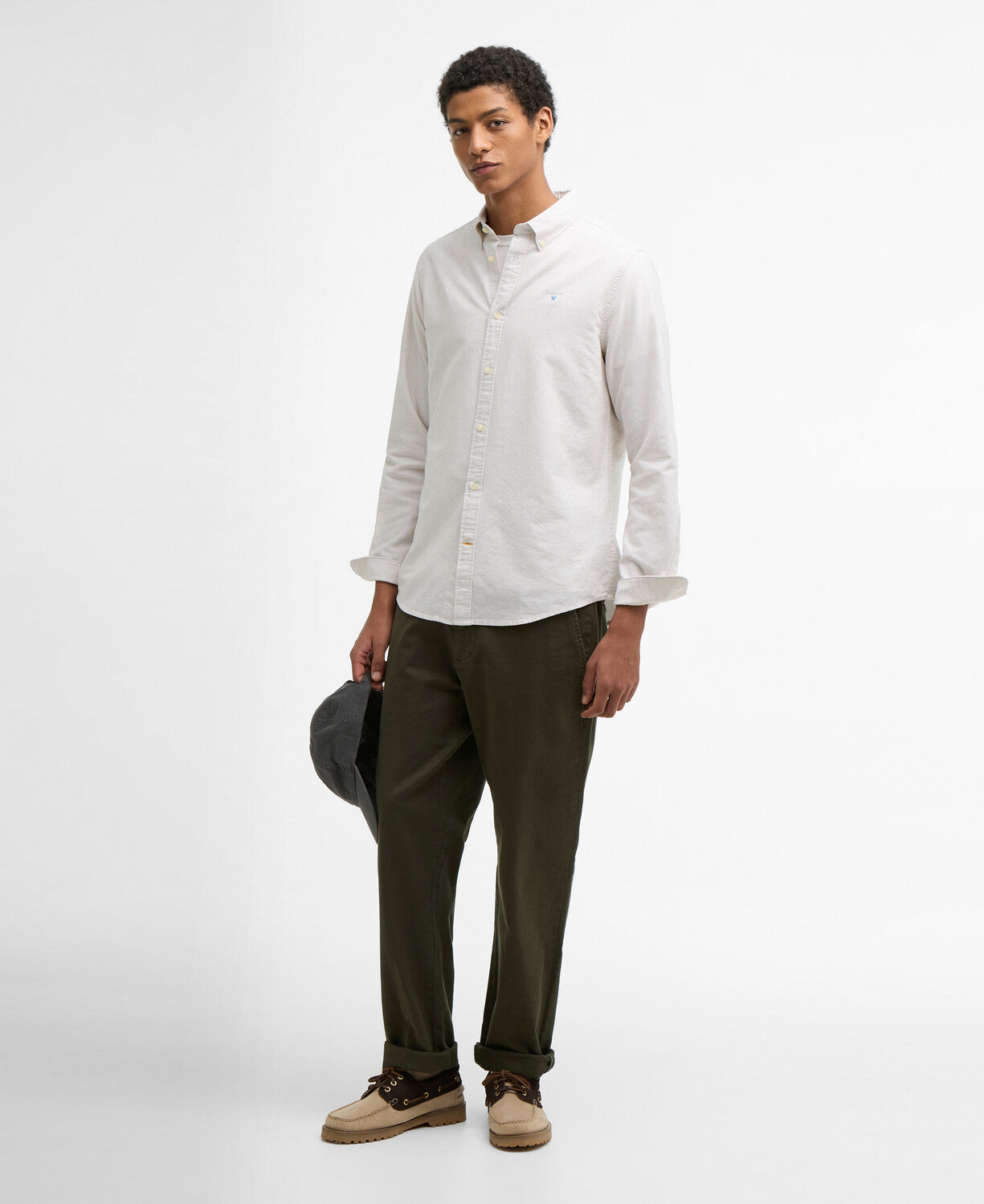 Barbour Striped Oxford Tailored LS Shirt // STONE ST51