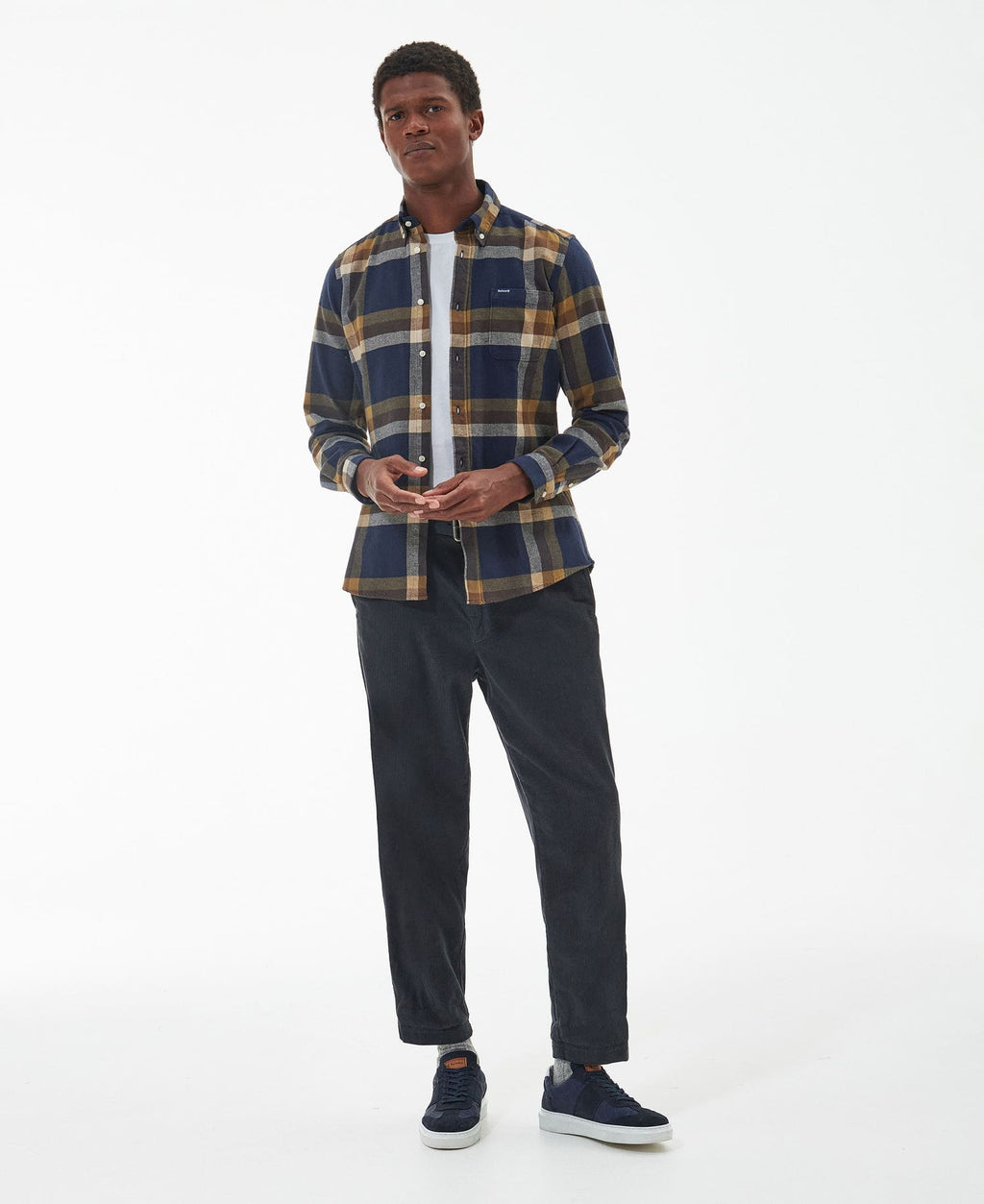 Barbour Folley Tailored Checked Shirt // NAVY