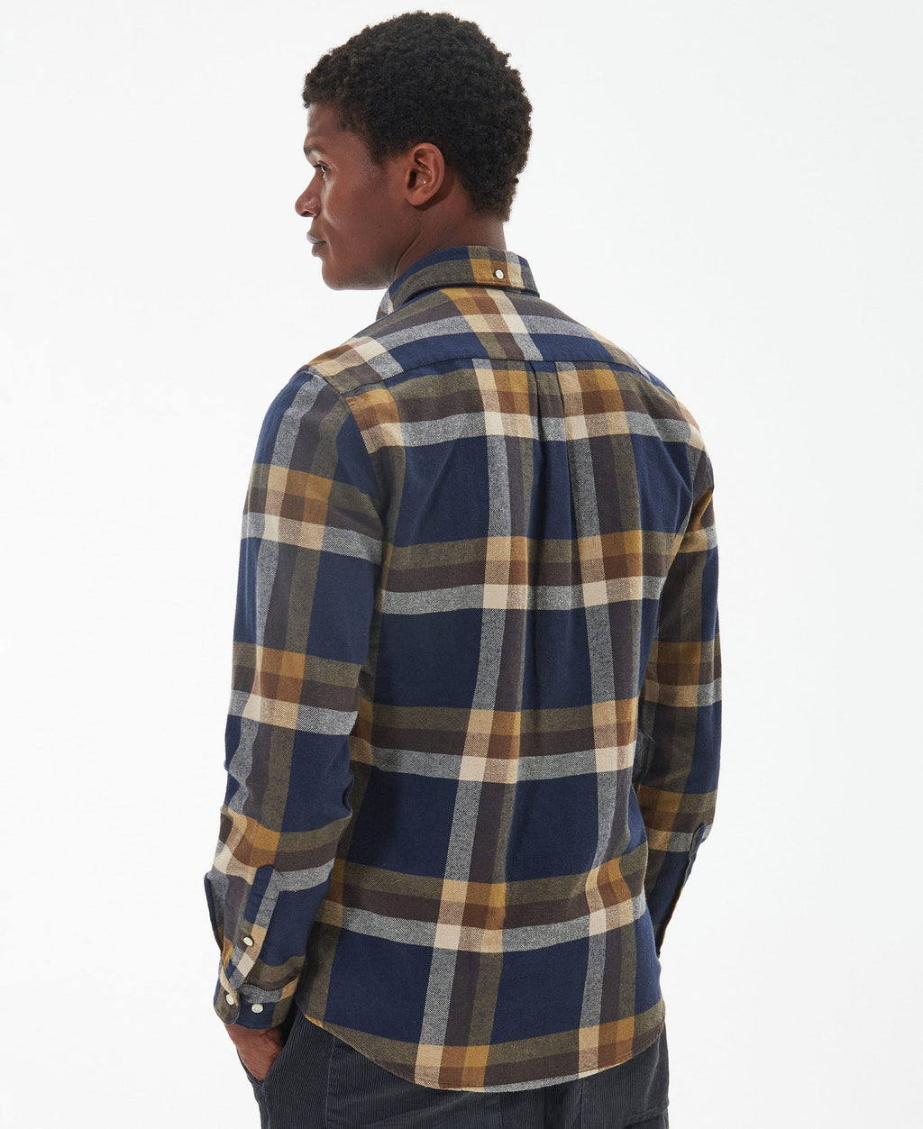 Barbour Folley Tailored Checked Shirt // NAVY