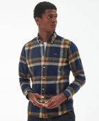 Barbour Folley Tailored Checked Shirt // NAVY
