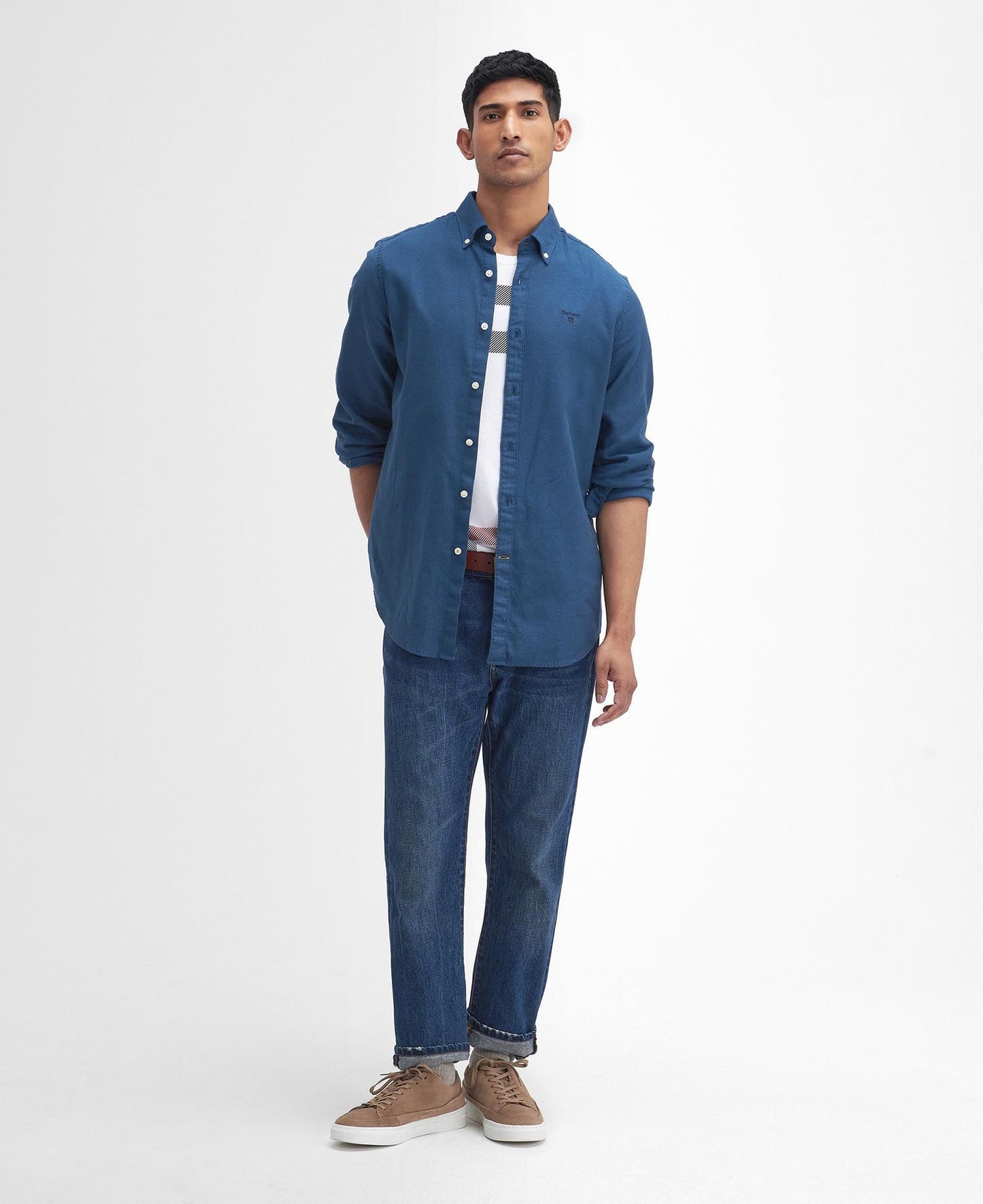 Barbour Twillbridge Tailored Long-Sleeved Shirt // DARK DENIM