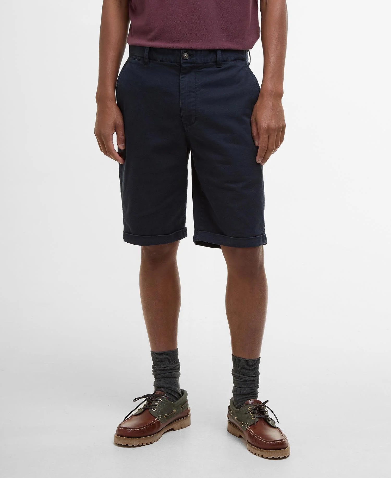 Barbour Washed Twill Chino Shorts MST0053 // DARK NAVY NY74
