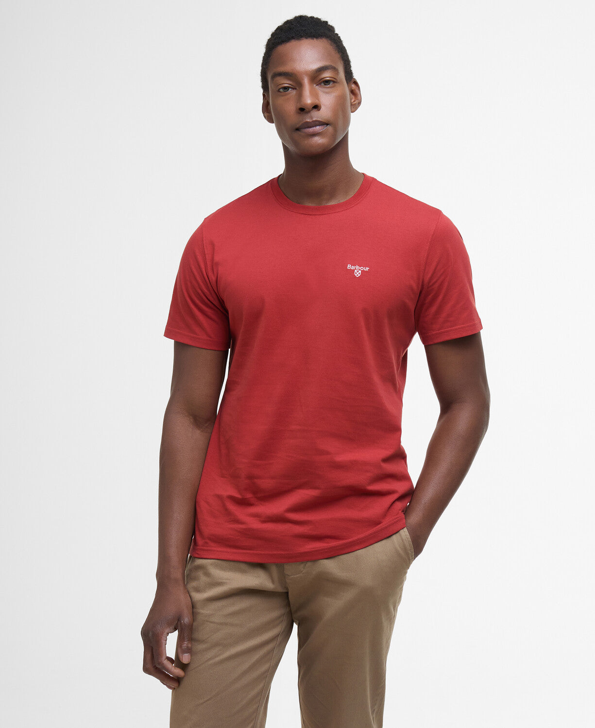 Barbour Essential Sports T-Shirt // RED SPICE RE25