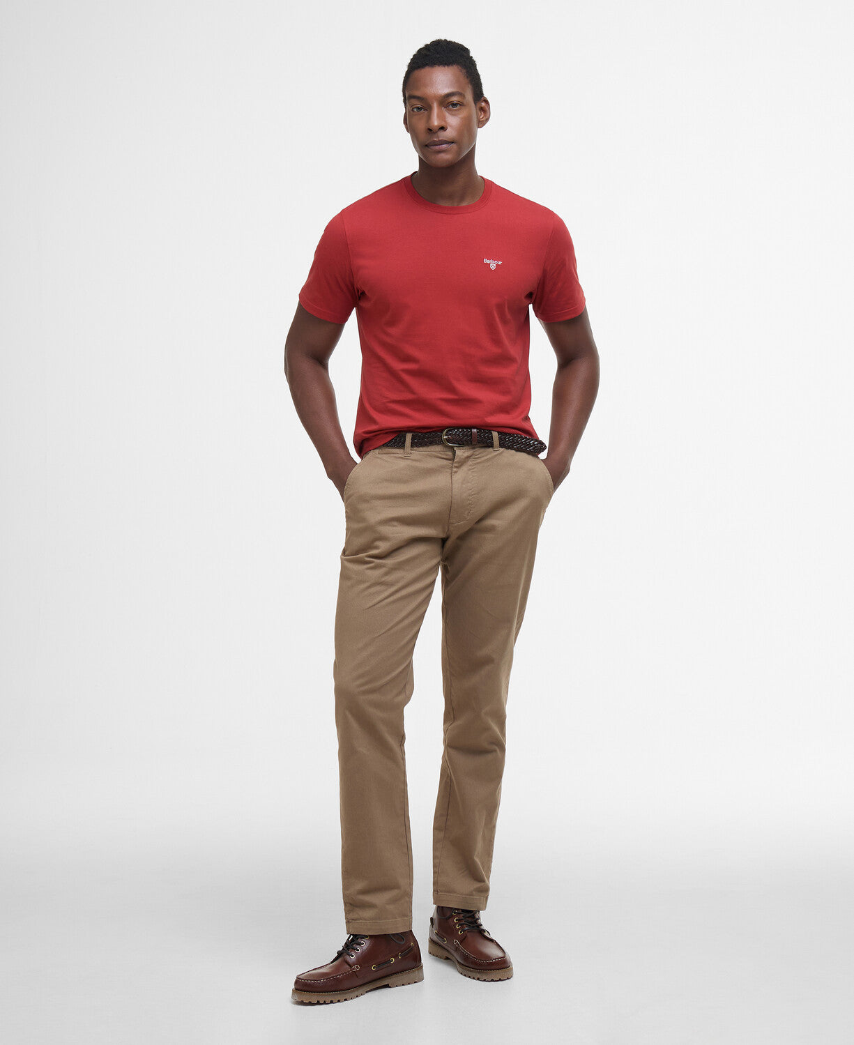 Barbour Essential Sports T-Shirt // RED SPICE RE25