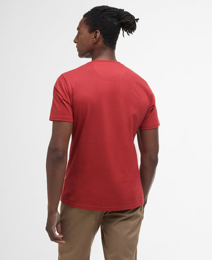 Barbour Essential Sports T-Shirt // RED SPICE RE25