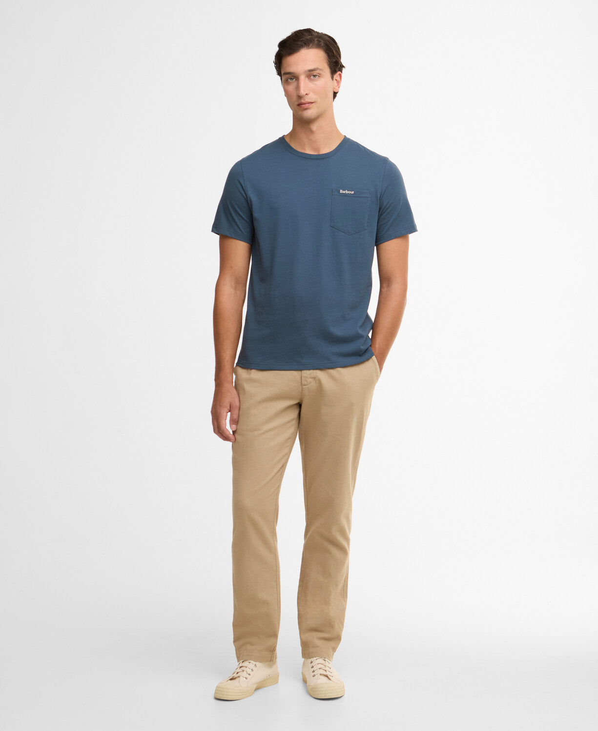 Barbour Langdon Pocket T-Shirt // DUSK BLUE BU18