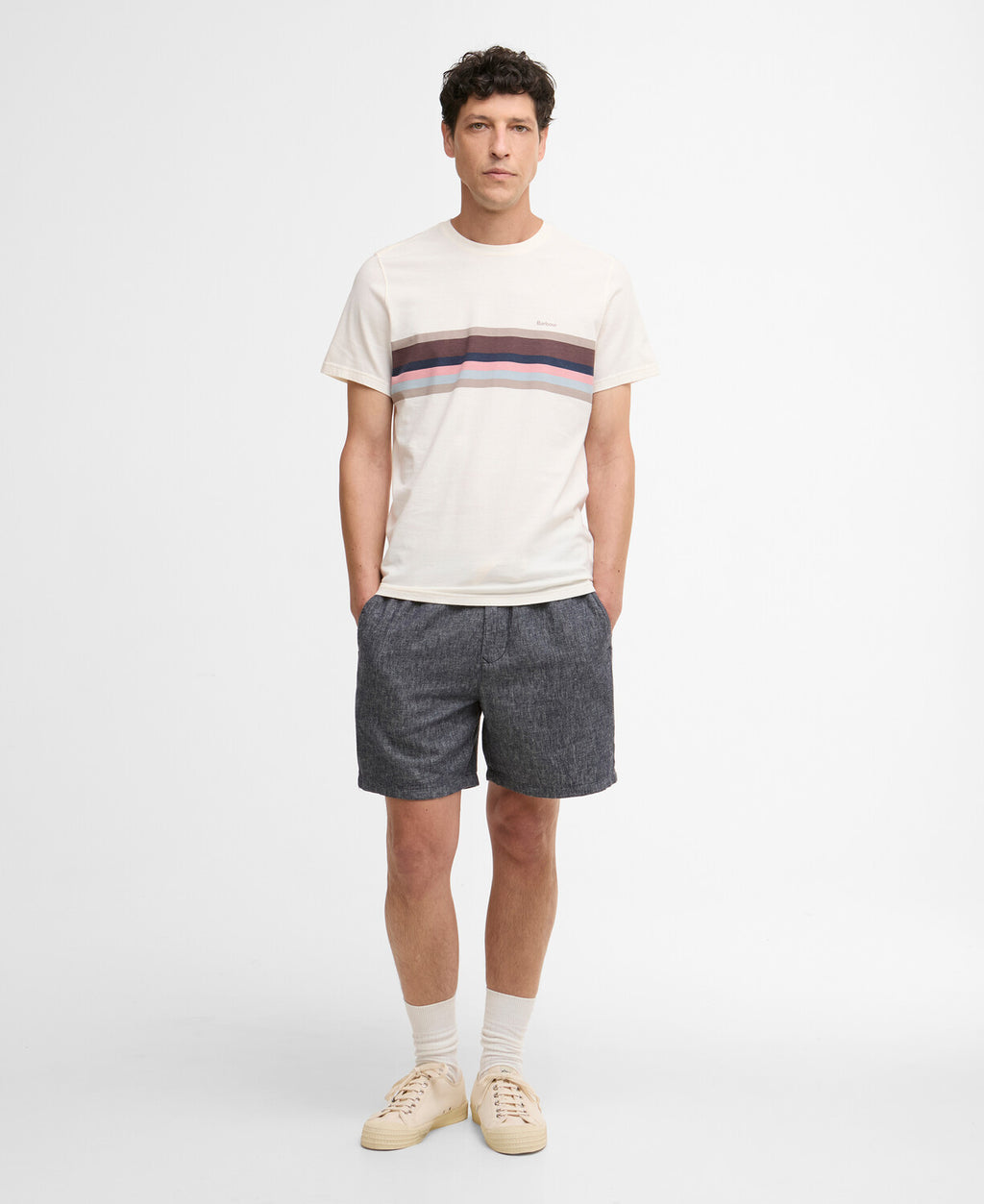 Barbour Newsham Striped T-Shirt // WHISPER WHITE WH32