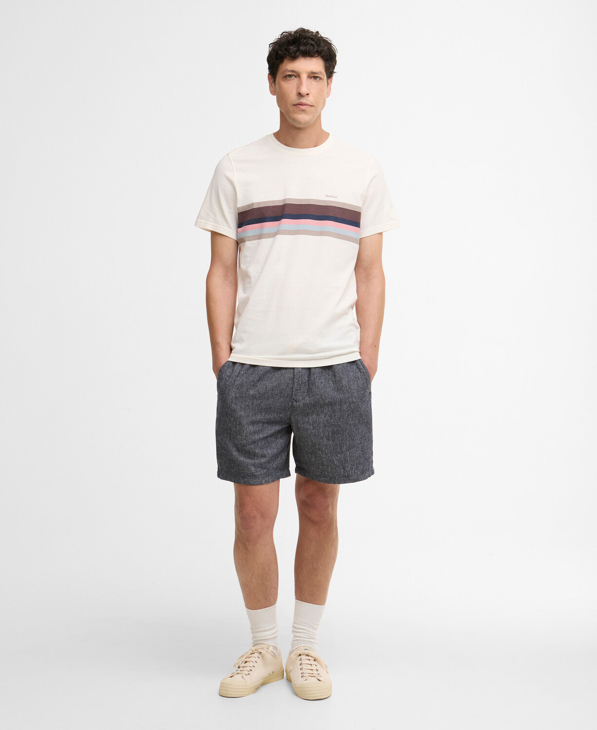 Barbour Newsham Striped T-Shirt // WHISPER WHITE WH32