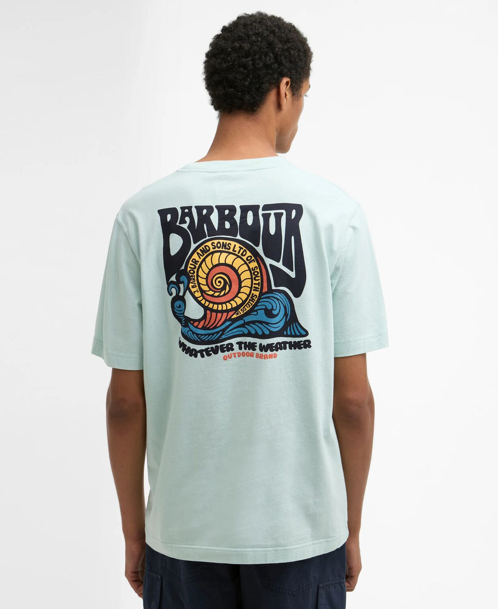 Barbour Frome Relaxed Graphic T-Shirt // MINT BLUE BU11