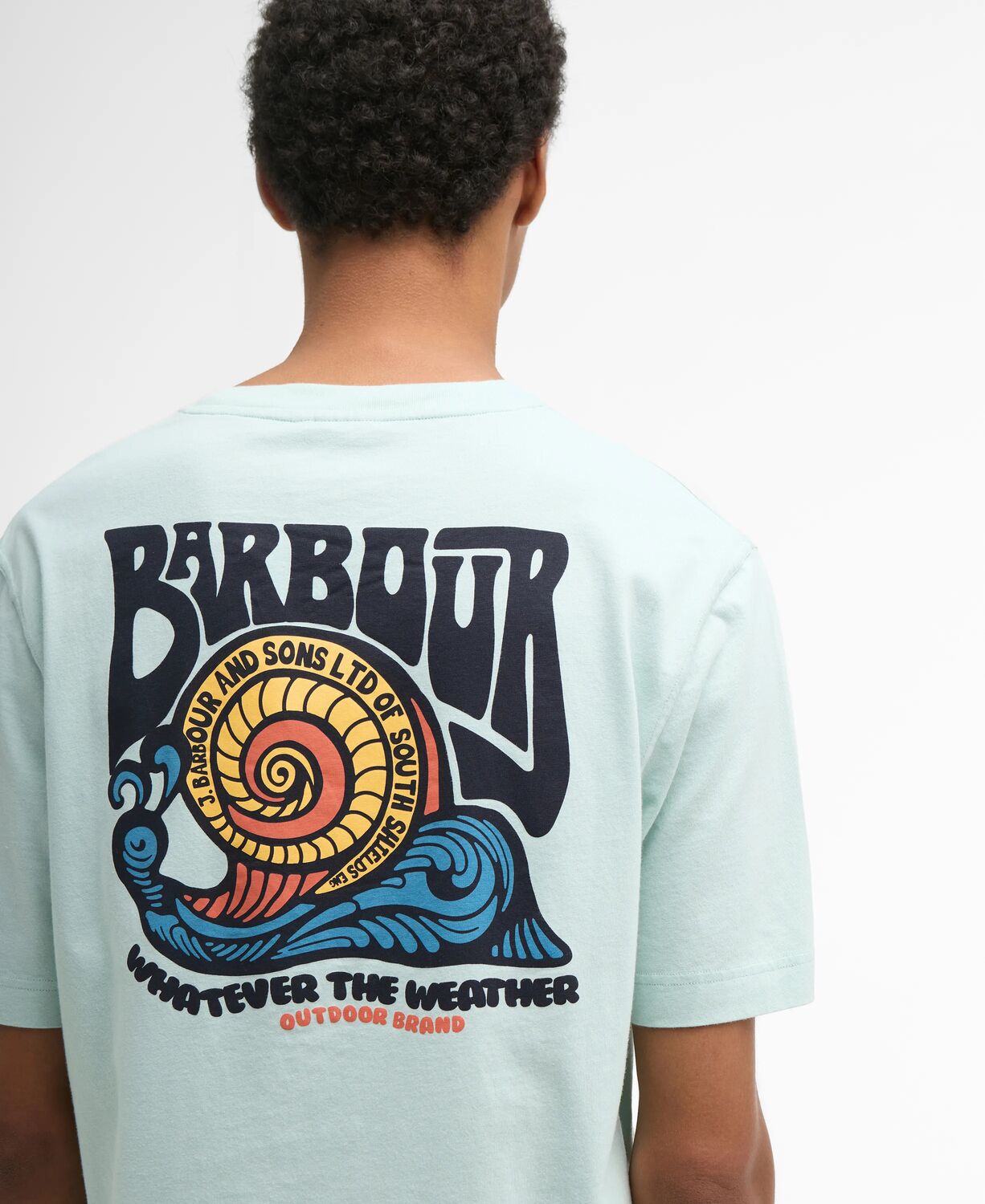 Barbour Frome Relaxed Graphic T-Shirt // MINT BLUE BU11