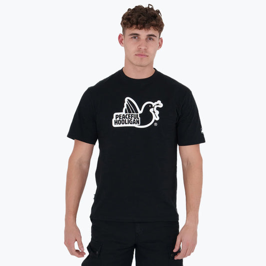 Peaceful Hooligan Outline T-Shirt  // BLACK