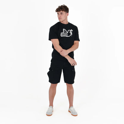 Peaceful Hooligan Outline T-Shirt  // BLACK