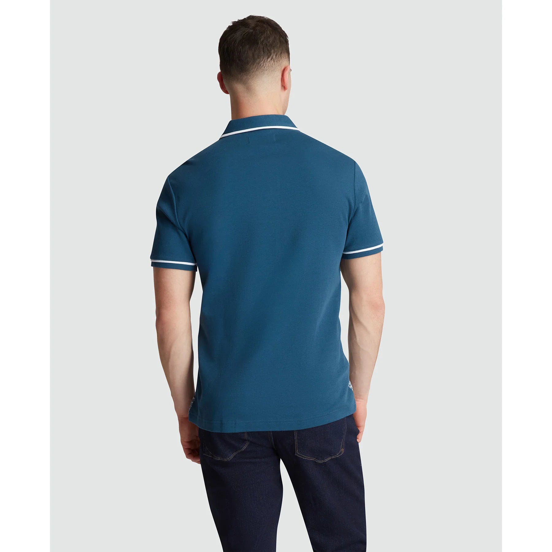 Penguin Diamond Jaquard Front Interlock Polo OPKS2514 // BLUE WING