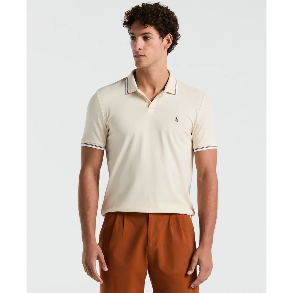 Penguin Pique Sticker Pete Tipped Polo OPKSB720 // BIRCH