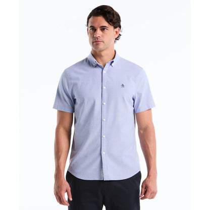 Penguin Short Sleeve Oxford Shirt OPWB0037 // AMPARO BLUE
