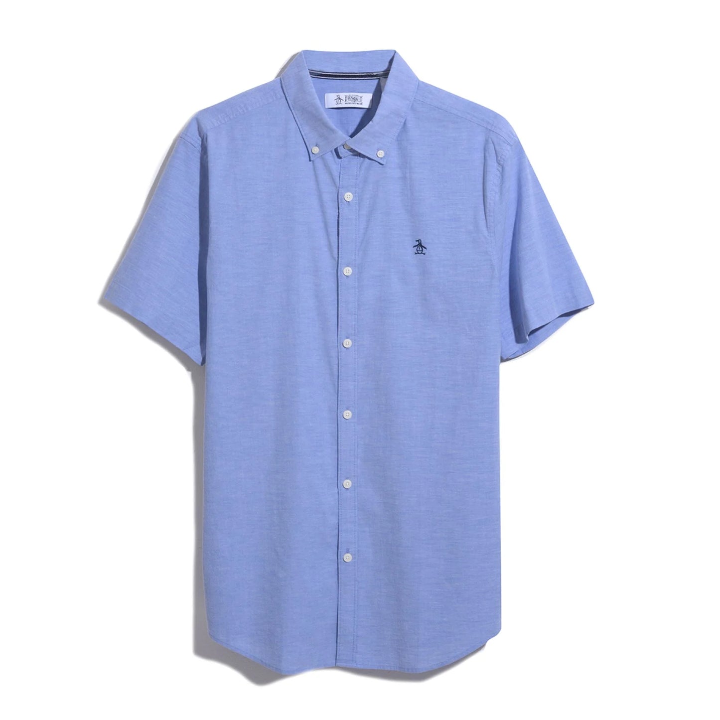 Penguin Short Sleeve Oxford Shirt OPWB0037 // AMPARO BLUE