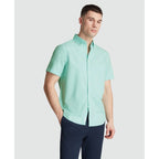 Penguin Oxford Stretch Short Sleeve Shirt WSB037 // BLUE TINT