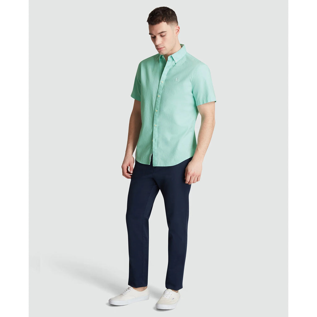 Penguin Oxford Stretch Short Sleeve Shirt WSB037 // BLUE TINT