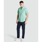 Penguin Oxford Stretch Short Sleeve Shirt WSB037 // BLUE TINT
