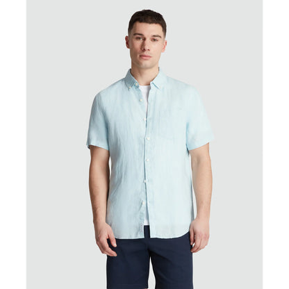 Penguin Delave Linen S/S Shirt WSB037 // CRYSTAL BLUE