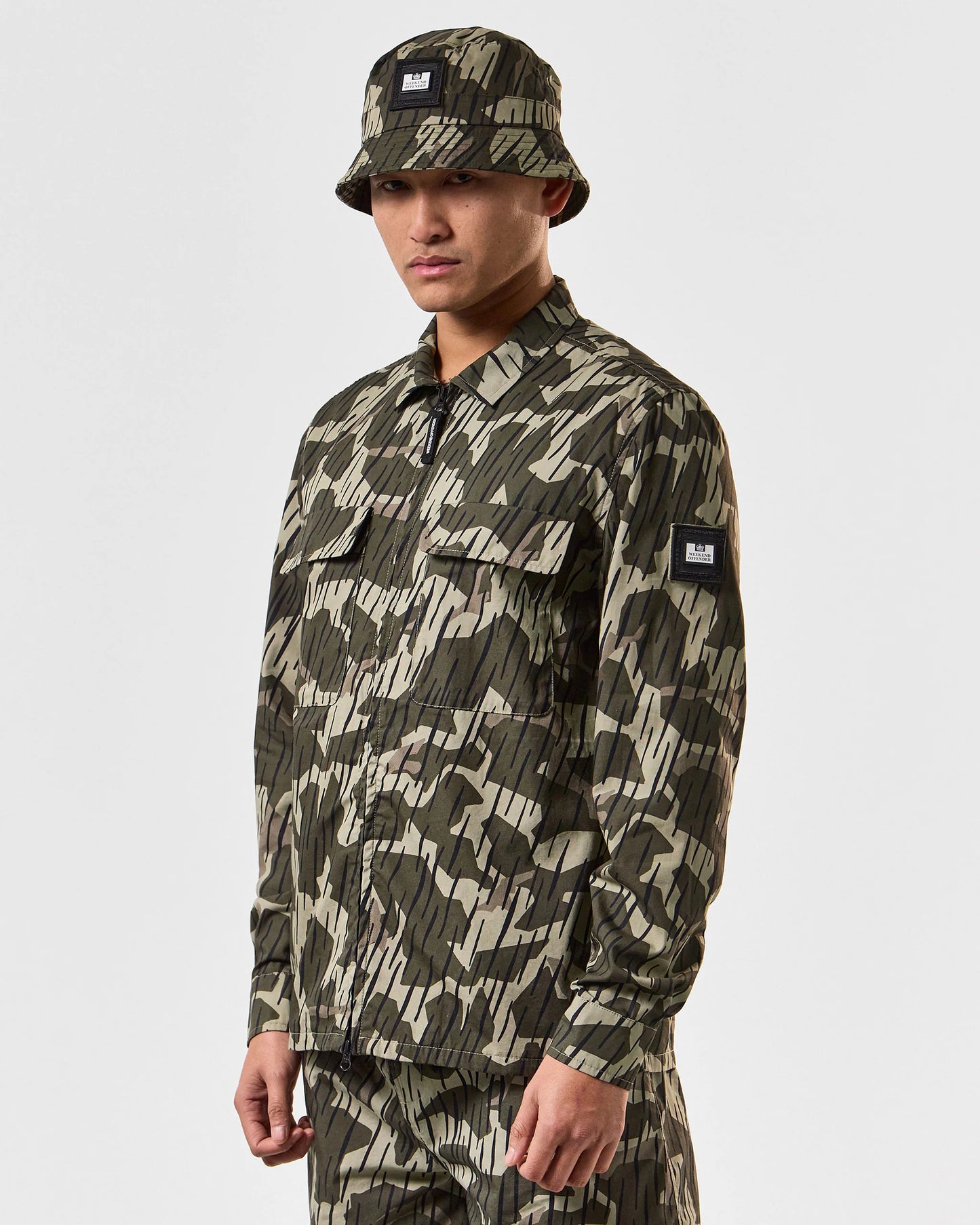 Weekend Offender Waya Camo Over-shirt // CASTLE GREEN