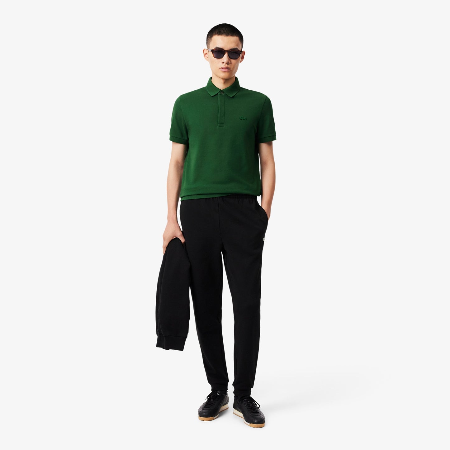 Lacoste Paris Stretch Piqué Polo // PINE GREEN